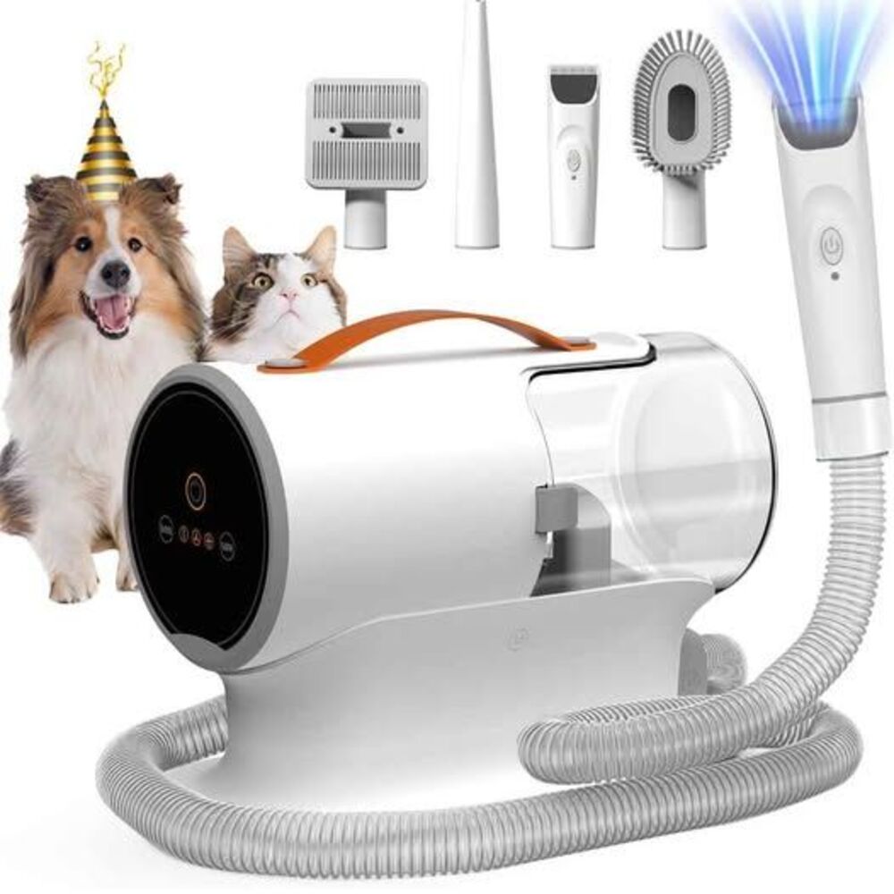 Dog Vacuum for Shedding Grooming, Dog Grooming Kit with 2l Dust Cup